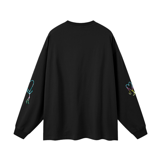 Oversized Long Sleeve Cotton T-Shirt