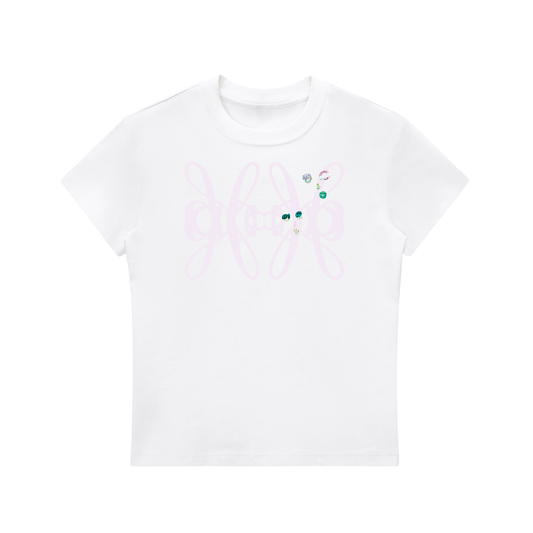Short Sleeve Cropped Fitted T-Shirt