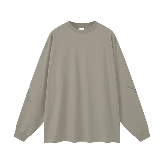 Oversized Long Sleeve Cotton T-Shirt