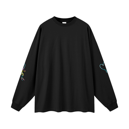 Oversized Long Sleeve Cotton T-Shirt