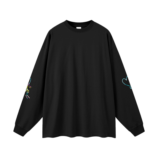 Oversized Long Sleeve Cotton T-Shirt