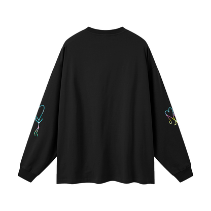 Oversized Long Sleeve Cotton T-Shirt