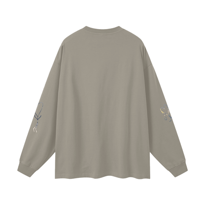 Oversized Long Sleeve Cotton T-Shirt
