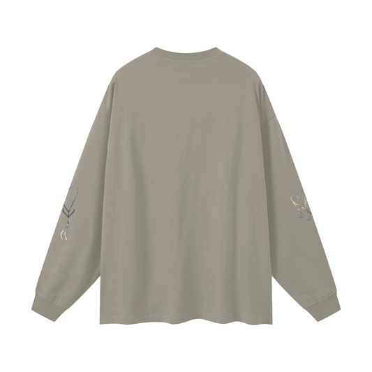 Oversized Long Sleeve Cotton T-Shirt